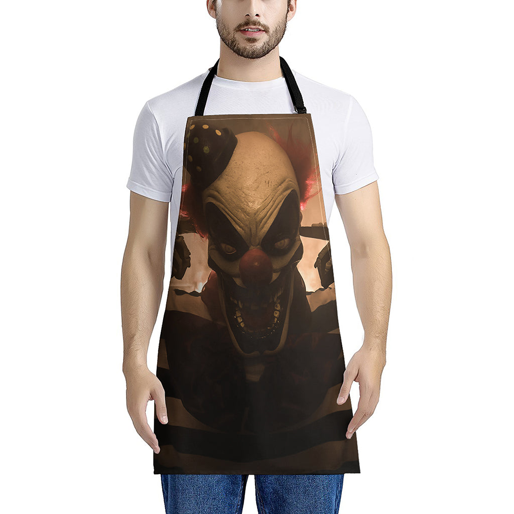 Scary Clown Print Apron