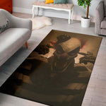 Scary Clown Print Area Rug