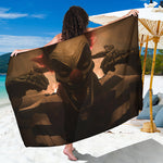 Scary Clown Print Beach Sarong Wrap