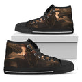 Scary Clown Print Black High Top Sneakers