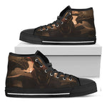 Scary Clown Print Black High Top Shoes