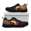 Scary Clown Print Black Running Shoes