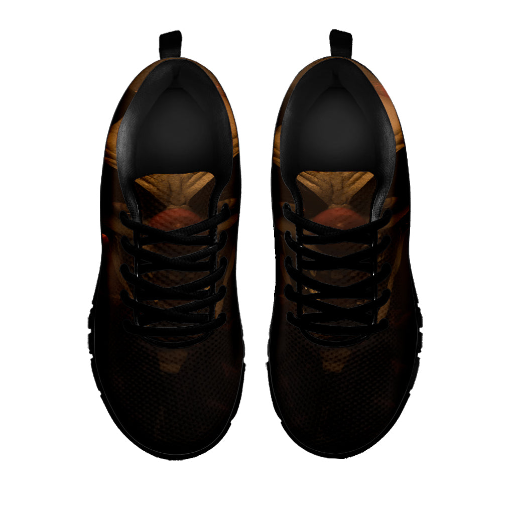 Scary Clown Print Black Sneakers