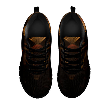 Scary Clown Print Black Sneakers