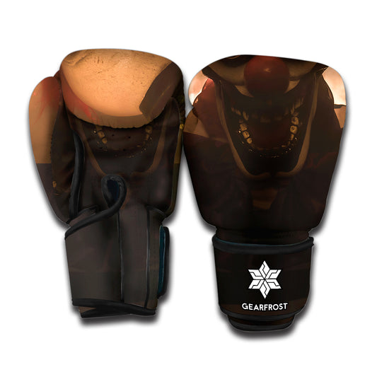 Scary Clown Print Boxing Gloves