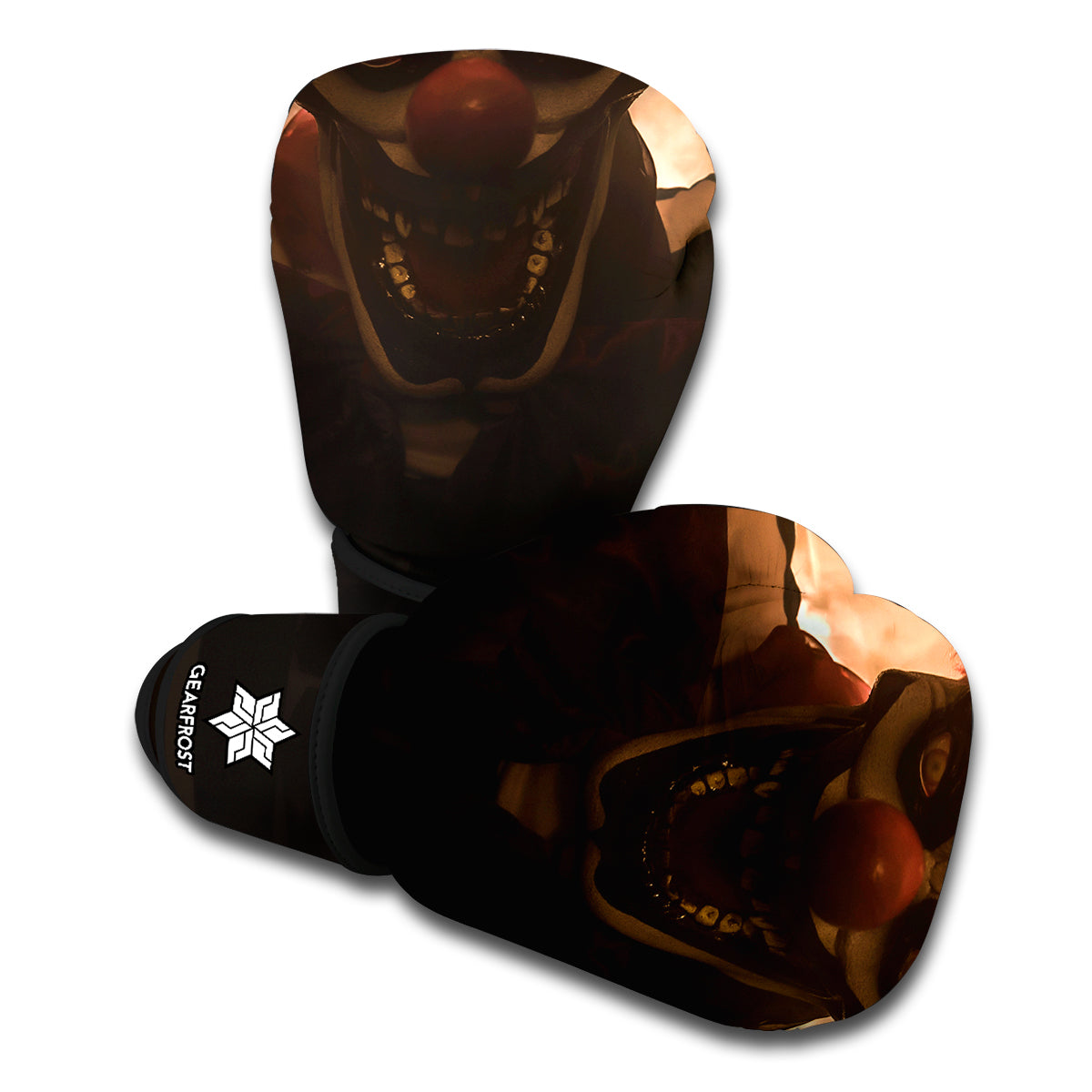 Scary Clown Print Boxing Gloves