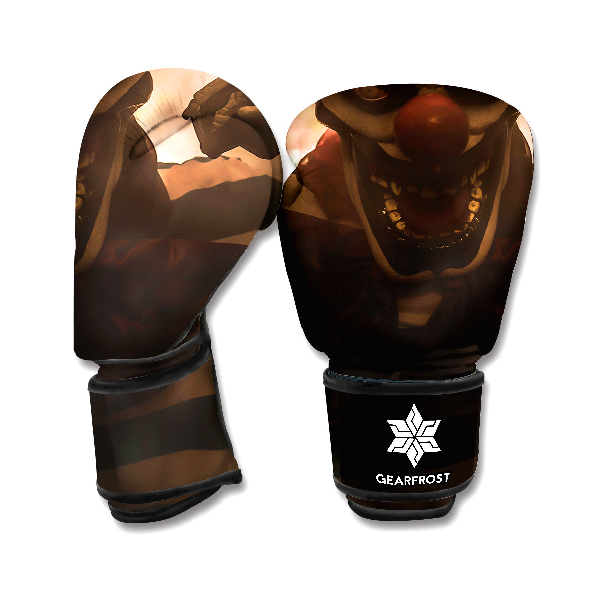 Scary Clown Print Boxing Gloves