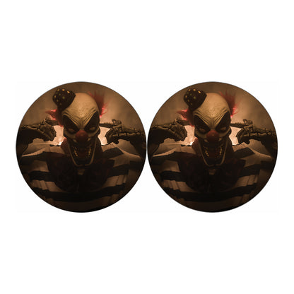 Scary Clown Print Car Coasters