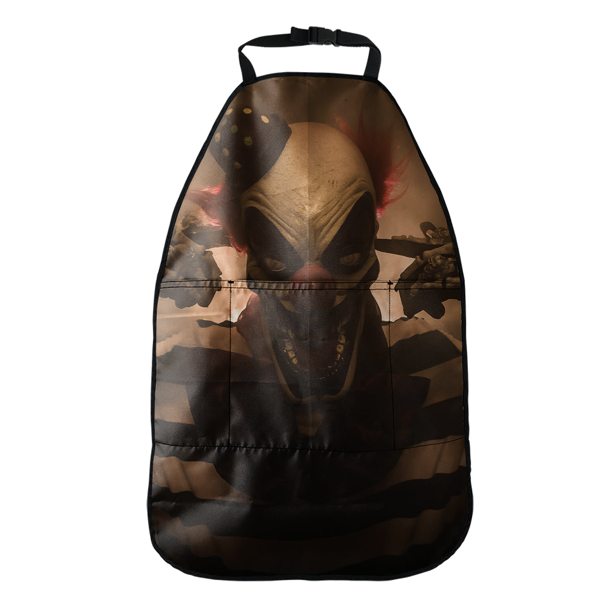 Scary Clown Print Car Seat Organizers