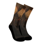 Scary Clown Print Crew Socks