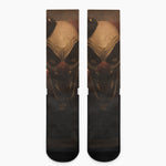 Scary Clown Print Crew Socks