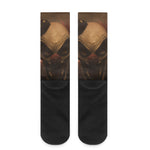 Scary Clown Print Crew Socks