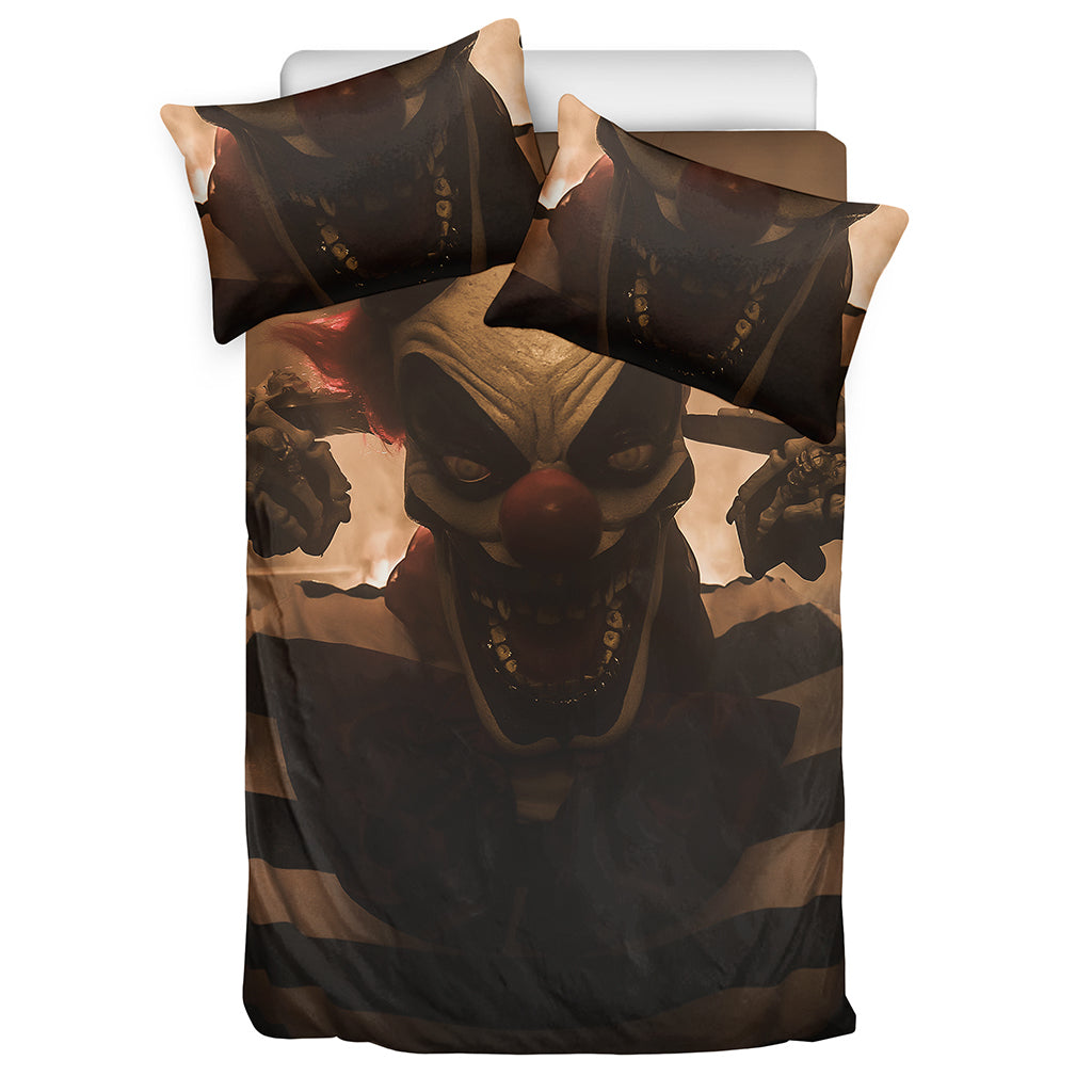 Scary Clown Print Duvet Cover Bedding Set
