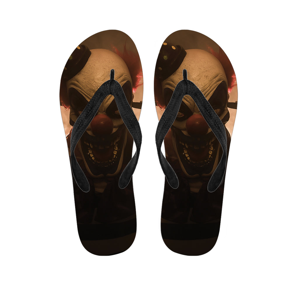 Scary Clown Print Flip Flops
