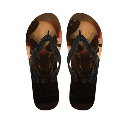 Scary Clown Print Flip Flops