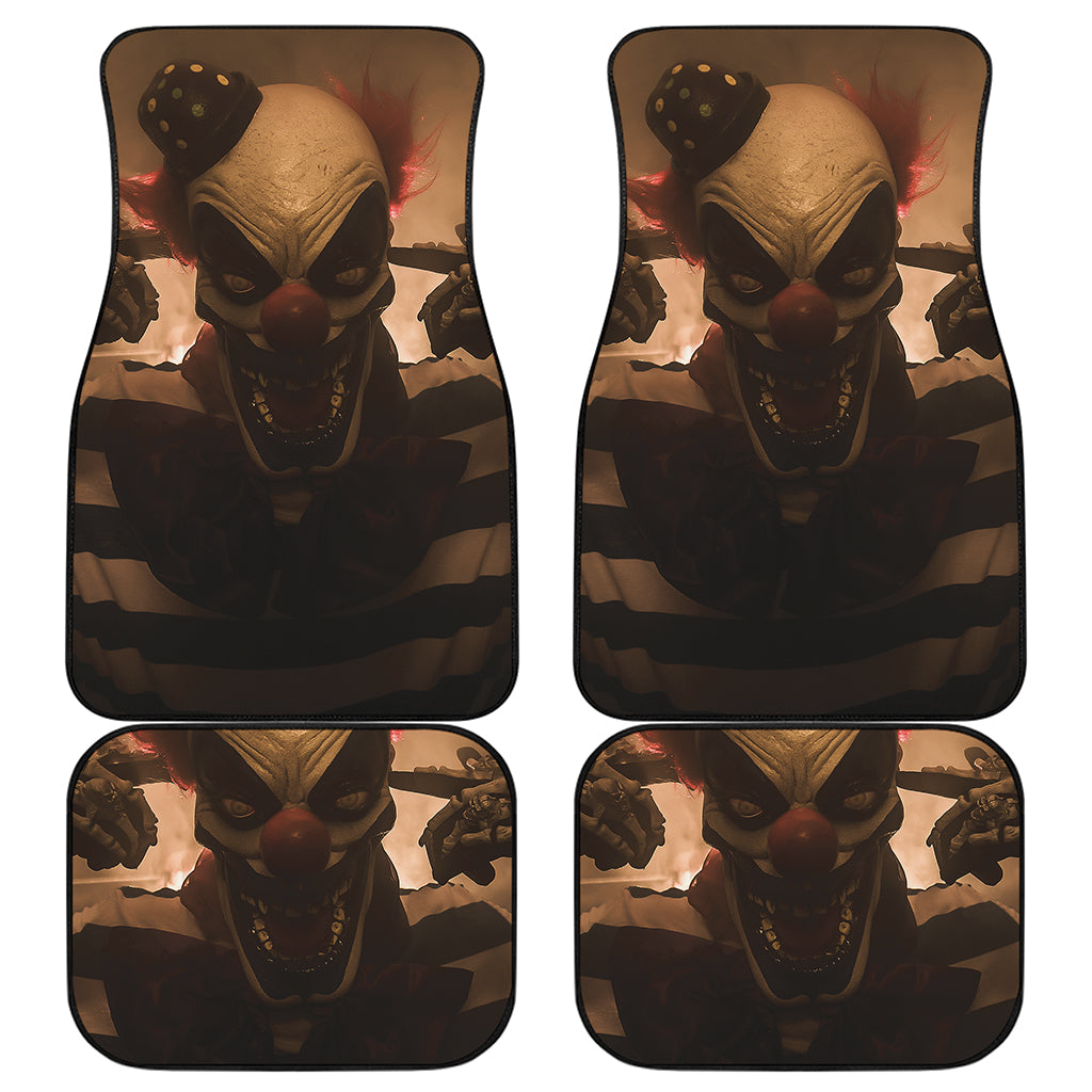 Scary Clown Print Front and Back Car Floor Mats