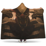 Scary Clown Print Hooded Blanket