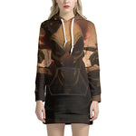 Scary Clown Print Hoodie Dress