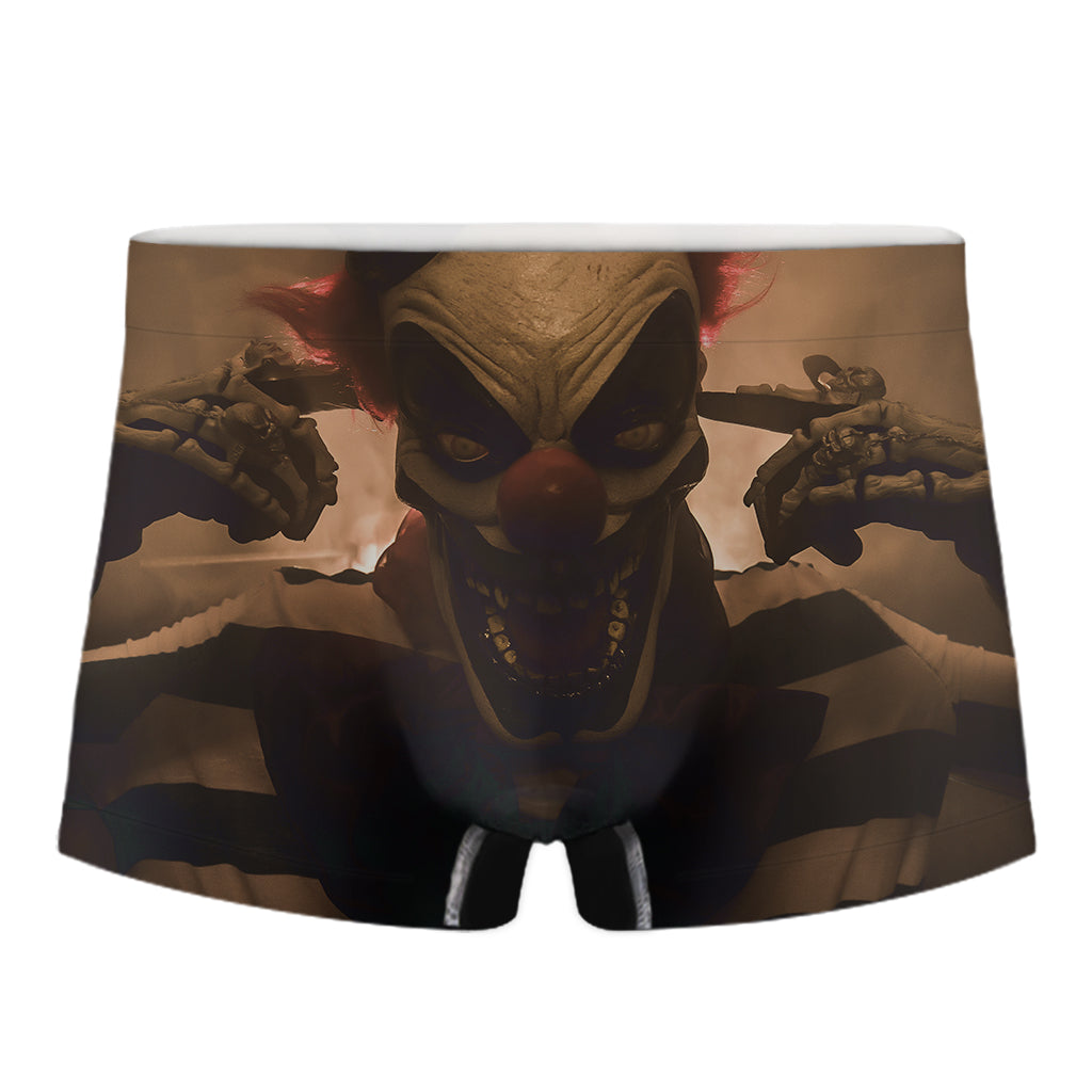 Scary Clown Print Men's Boxer Briefs