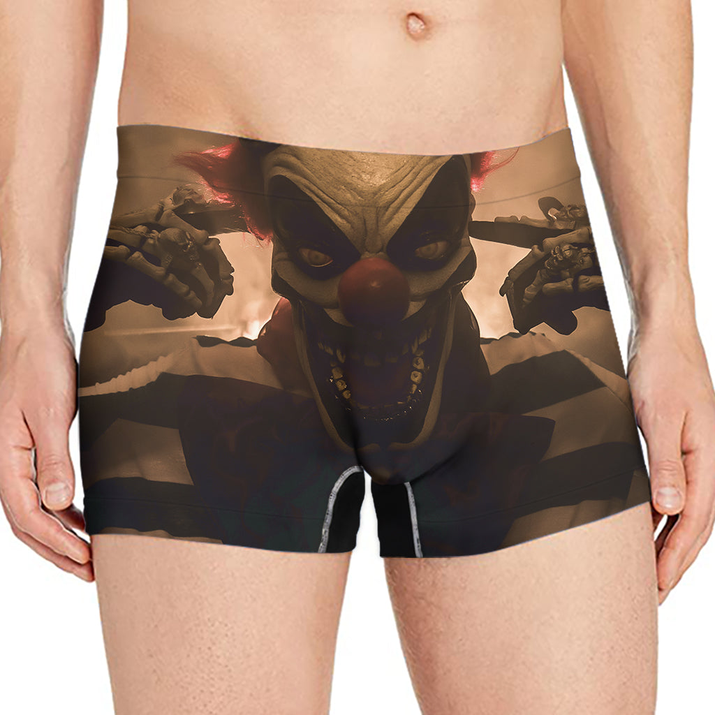 Scary Clown Print Men's Boxer Briefs