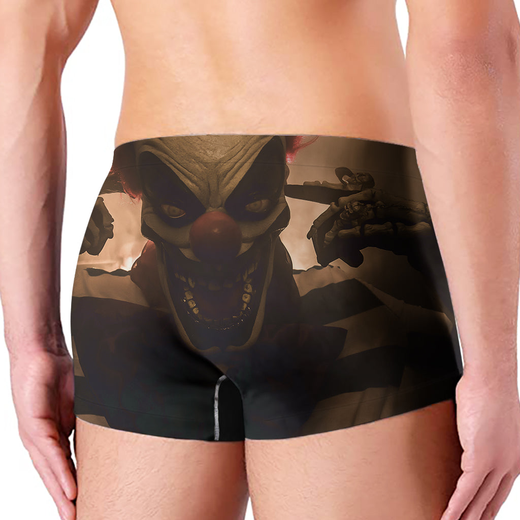 Scary Clown Print Men's Boxer Briefs