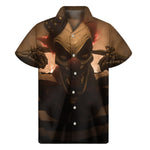 Scary Clown Print Men's Short Sleeve Shirt