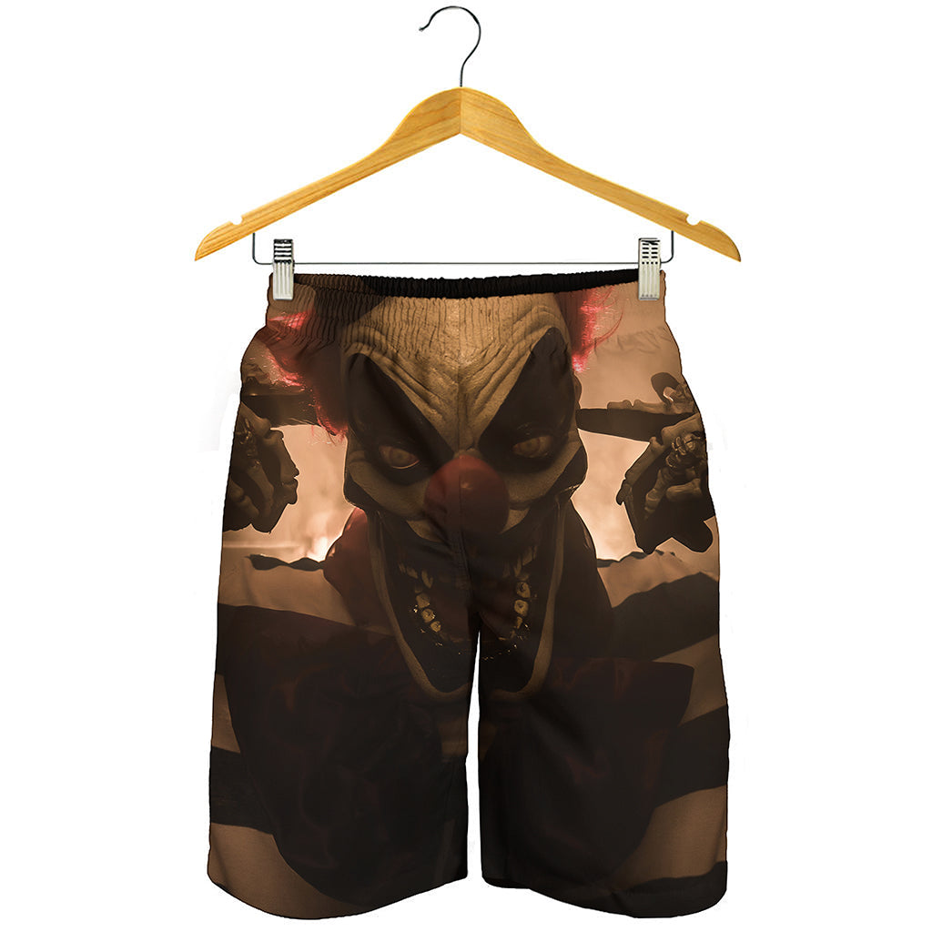 Scary Clown Print Men's Shorts