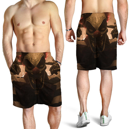 Scary Clown Print Men's Shorts