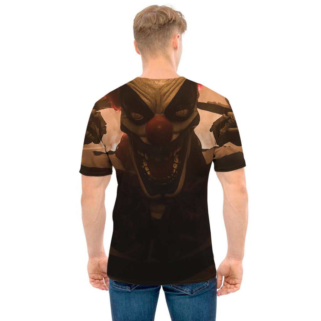 Scary Clown Print Men's T-Shirt
