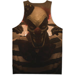Scary Clown Print Men's Tank Top