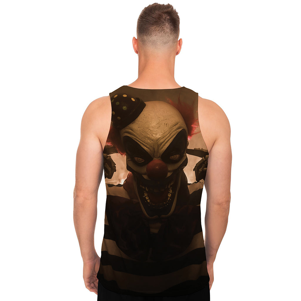 Scary Clown Print Men's Tank Top