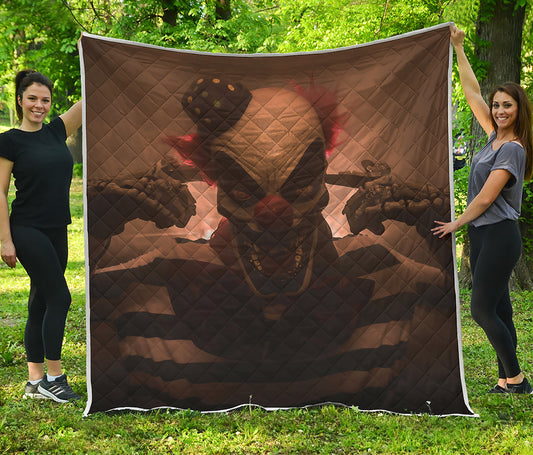Scary Clown Print Quilt