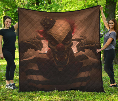 Scary Clown Print Quilt
