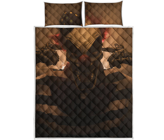 Scary Clown Print Quilt Bed Set