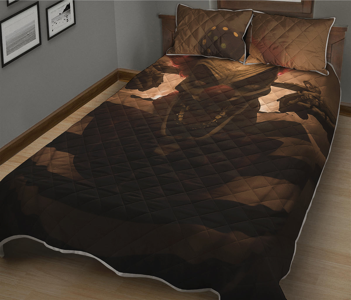 Scary Clown Print Quilt Bed Set