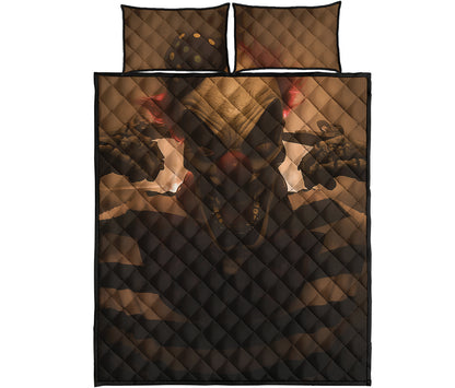 Scary Clown Print Quilt Bed Set