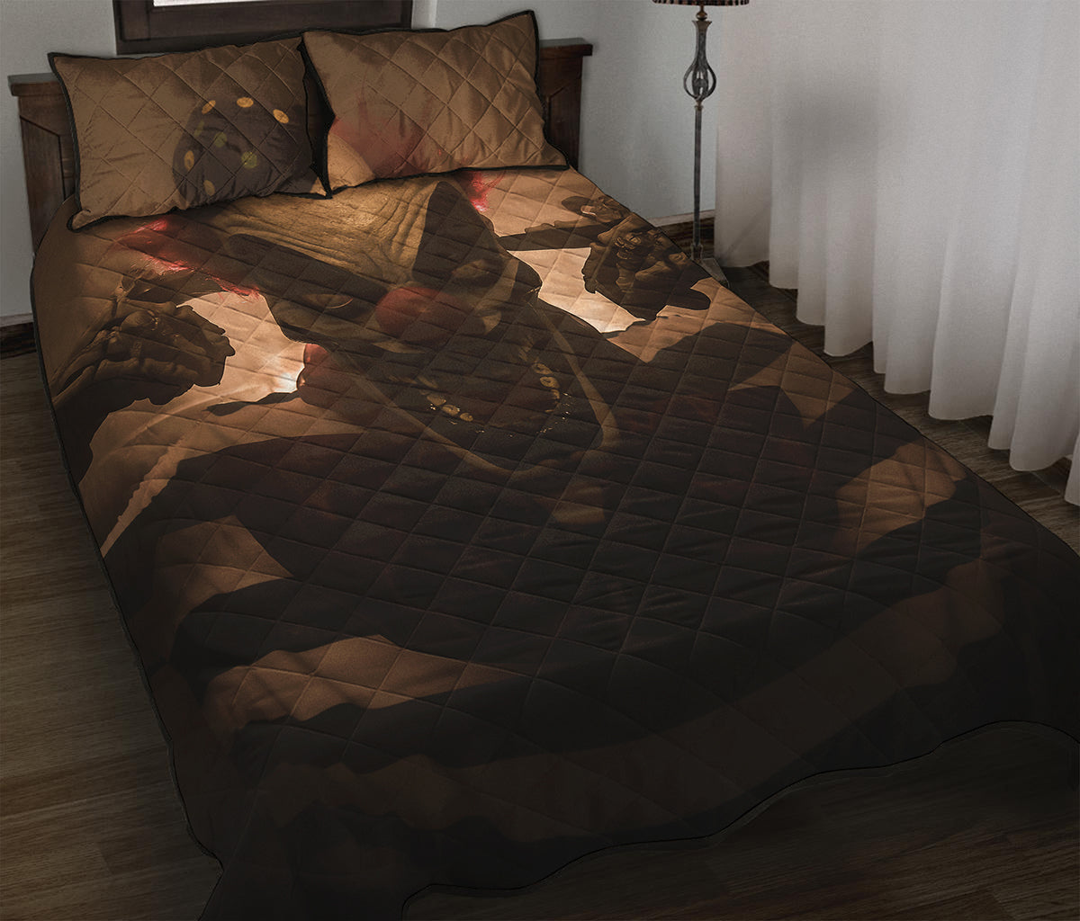 Scary Clown Print Quilt Bed Set