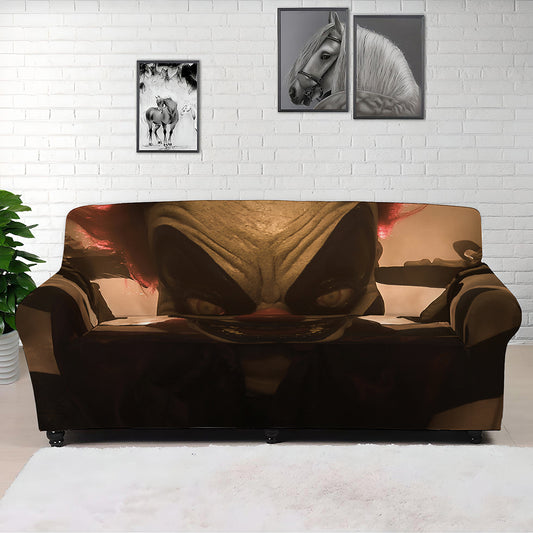 Scary Clown Print Sofa Cover