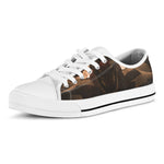 Scary Clown Print White Low Top Shoes