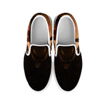 Scary Clown Print White Slip On Shoes