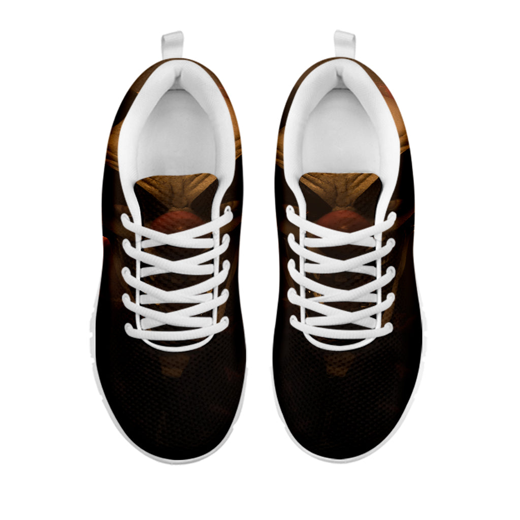 Scary Clown Print White Sneakers