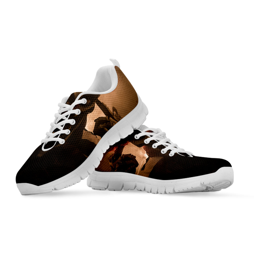 Scary Clown Print White Sneakers