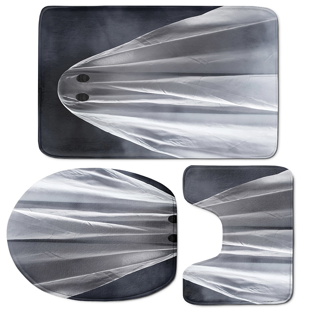 Scary Ghost 3D Print 3 Piece Bath Mat Set