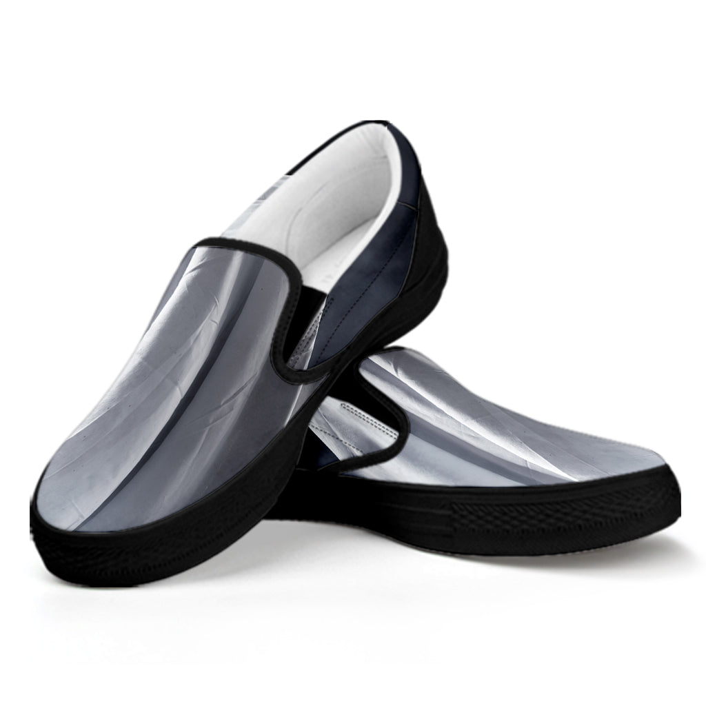 Scary Ghost 3D Print Black Slip On Shoes