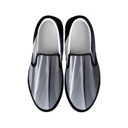 Scary Ghost 3D Print Black Slip On Shoes