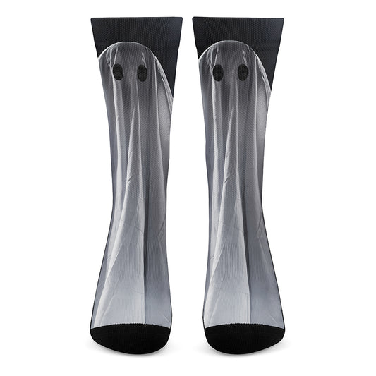 Scary Ghost 3D Print Crew Socks