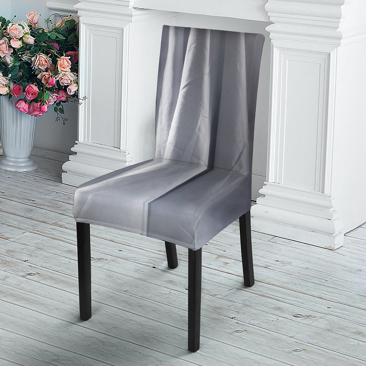 Scary Ghost 3D Print Dining Chair Slipcover