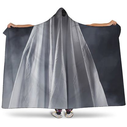 Scary Ghost 3D Print Hooded Blanket