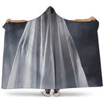 Scary Ghost 3D Print Hooded Blanket