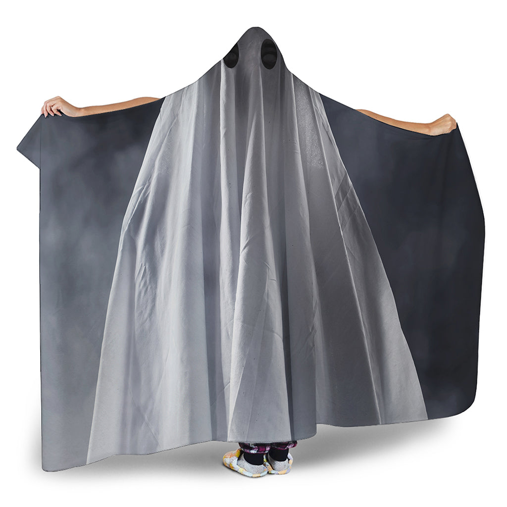 Scary Ghost 3D Print Hooded Blanket